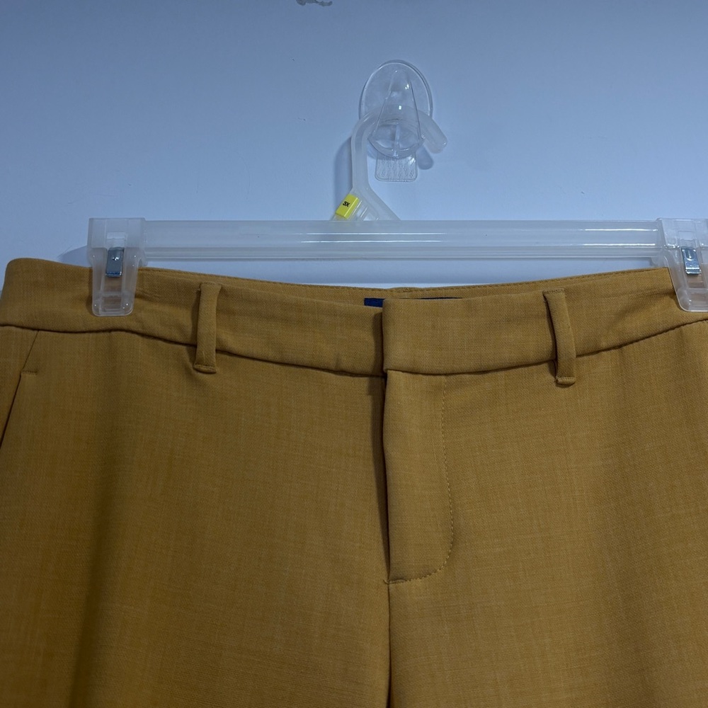Old Navy Harper Mid-Rise Crop Pants 8 Regular Mustard Yellow Slim Work Office - Picture 2 of 13